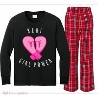 Real Girl Power Boxing  Kids Long Sleeve Plaid Pajama Set thumb 0