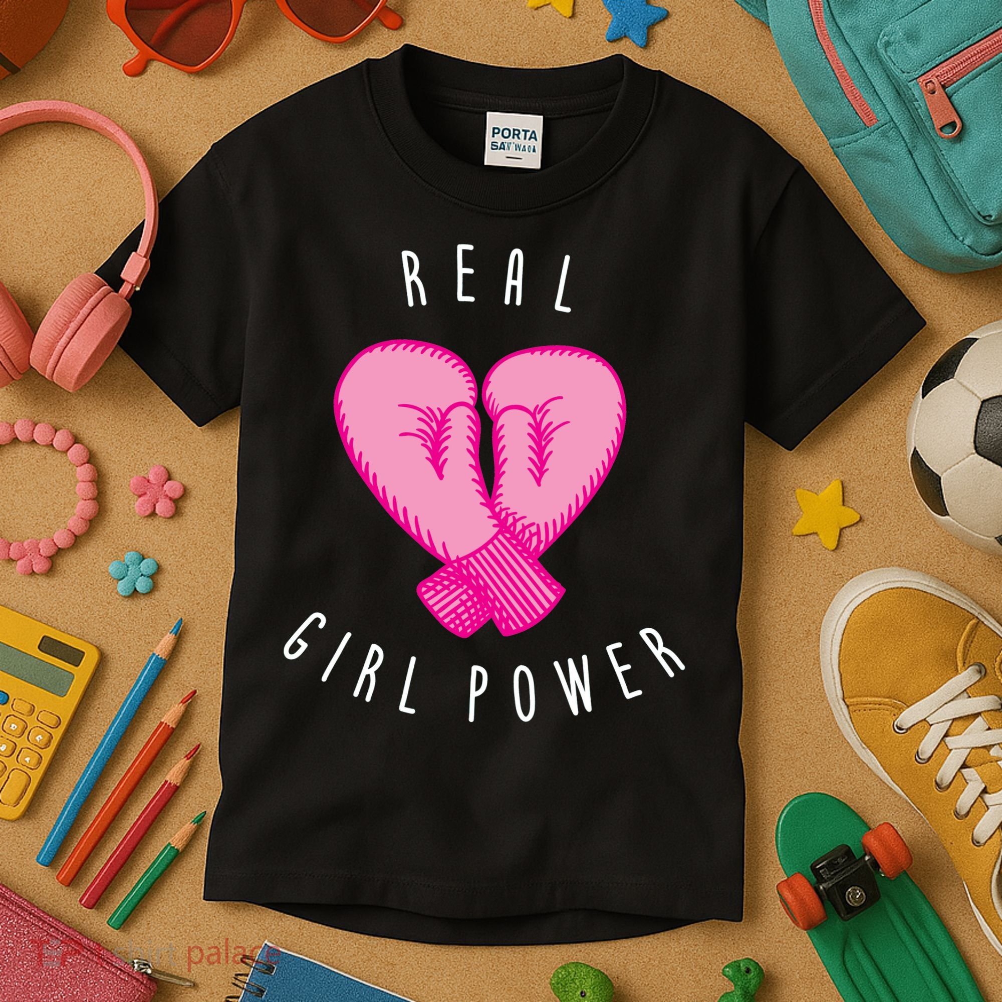 Real Girl Power Boxing  Kids T-Shirt