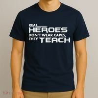 Real Heroes Don't Wear Capes They Teach T-Shirt thumb 3
