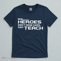 Real Heroes Don't Wear Capes They Teach T-Shirt thumb 5
