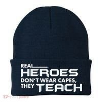 Real Heroes Don't Wear Capes They Teach Beanie thumb 0