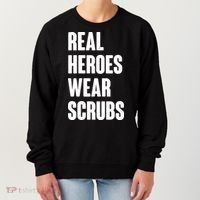 Real Heroes Wear Scrubs Support Women's Sweatshirt thumb 0