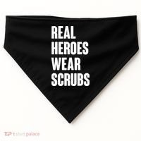 Real Heroes Wear Scrubs Support USA-Made Doggie Bandana thumb 0