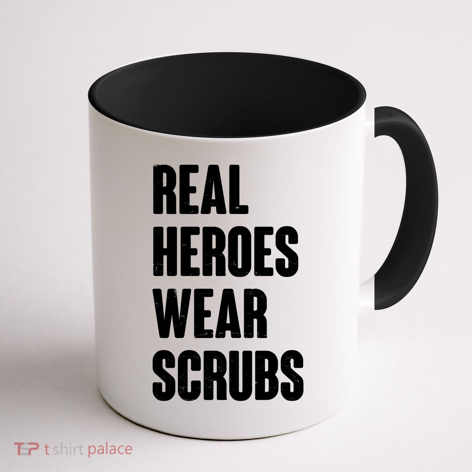 Real Heroes Wear Scrubs Support Coffee Mug