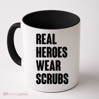Real Heroes Wear Scrubs Support Coffee Mug thumb 0