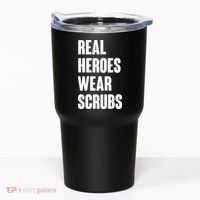 Real Heroes Wear Scrubs Support Tumbler thumb 0