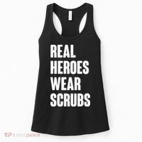 Real Heroes Wear Scrubs Support Women's Tank Top thumb 0
