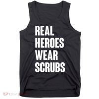 Real Heroes Wear Scrubs Support Tank Top thumb 0