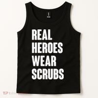 Real Heroes Wear Scrubs Support Tank Top thumb 2