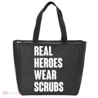 Real Heroes Wear Scrubs Support Tote Bag thumb 0