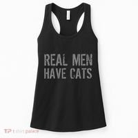 Real Men Have Cats Funny Women's Tank Top thumb 0