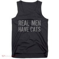 Real Men Have Cats Funny Tank Top thumb 0
