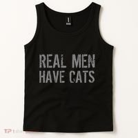Real Men Have Cats Funny Tank Top thumb 2