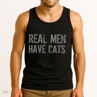 Real Men Have Cats Funny Tank Top thumb 3