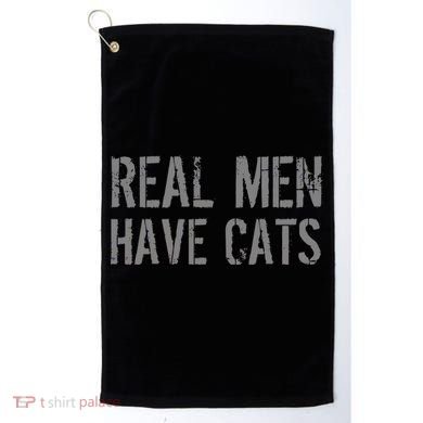 Real Men Have Cats Funny Golf Towel