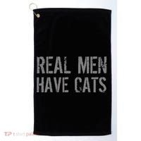 Real Men Have Cats Funny Golf Towel thumb 0