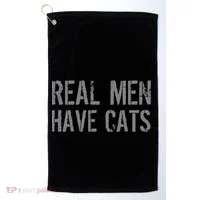 Real Men Have Cats Funny Golf Towel thumb 0
