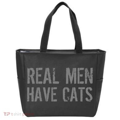 Real Men Have Cats Funny Tote Bag