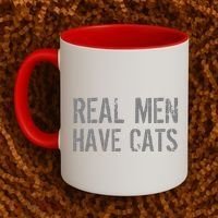 Real Men Have Cats Funny Coffee Mug thumb 2