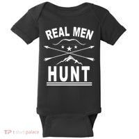 Real Men Hunt Baby Bodysuit thumb 0