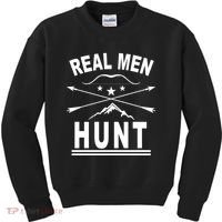 Real Men Hunt Kids Sweatshirt thumb 0