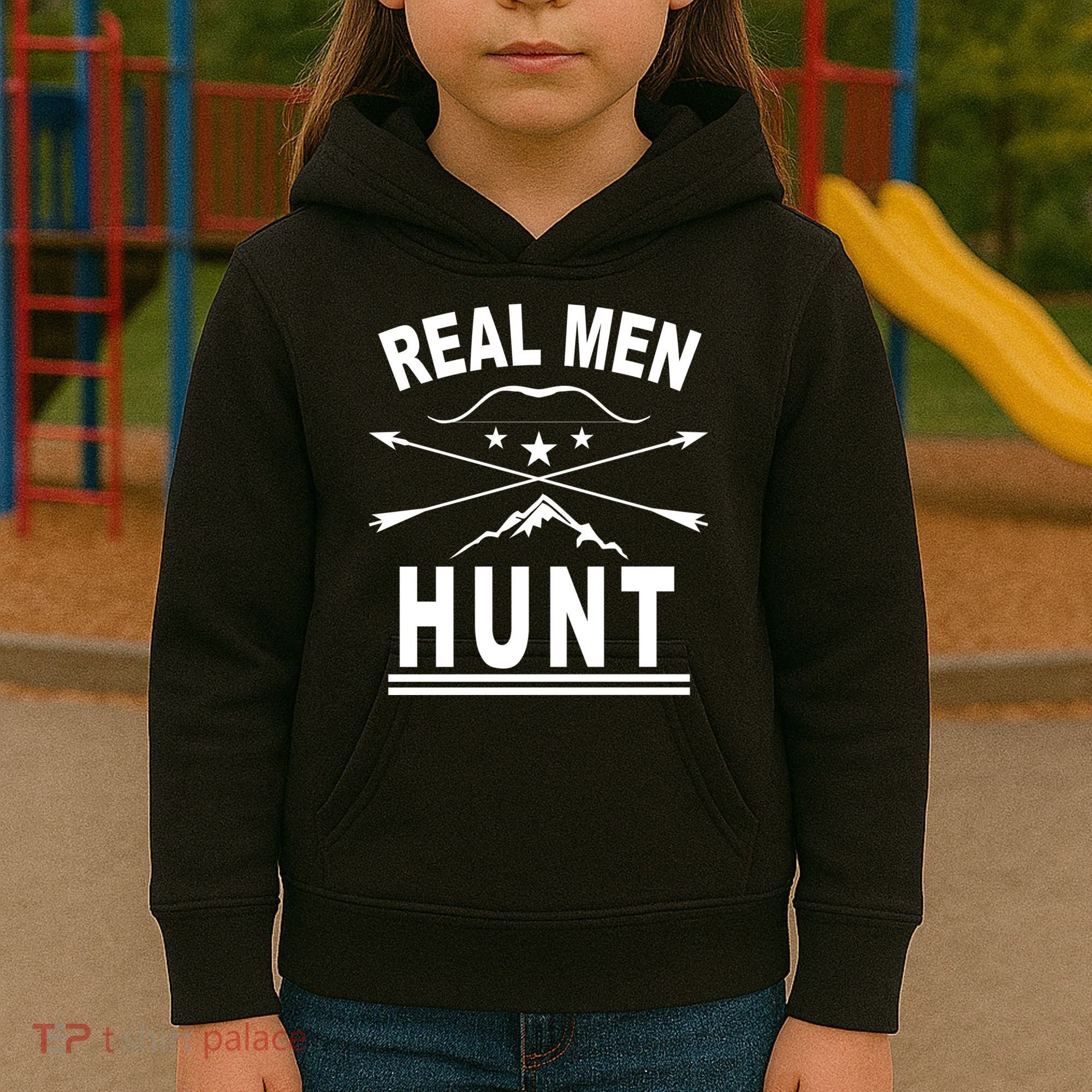 Real Men Hunt Kids Hoodie