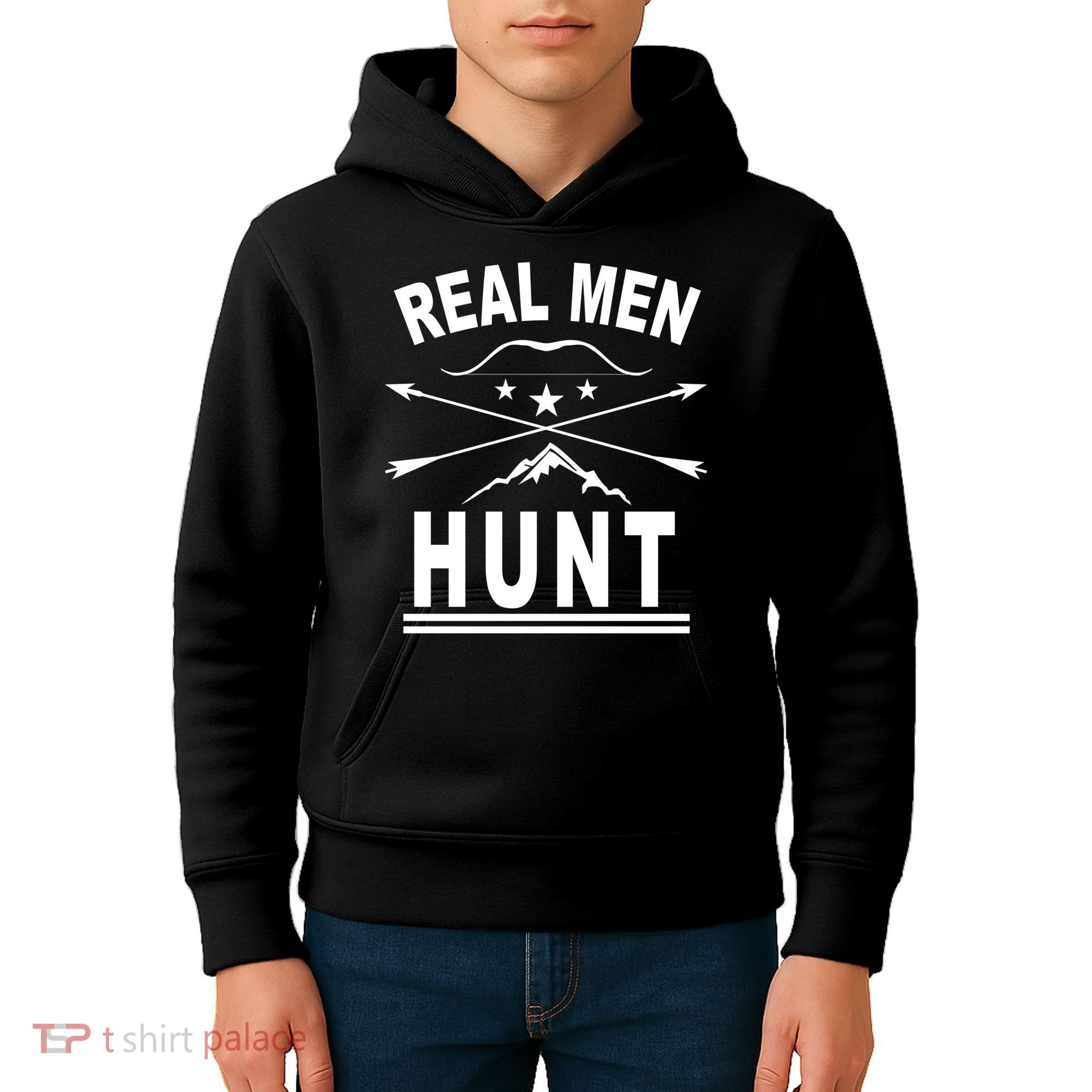 Real Men Hunt Kids Hoodie