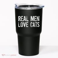 Real Men Love Cats Tumbler thumb 0
