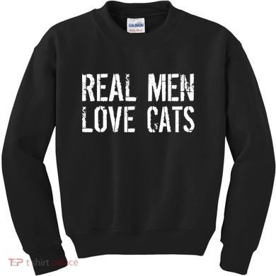 Real Men Love Cats Kids Sweatshirt