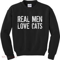 Real Men Love Cats Kids Sweatshirt thumb 0