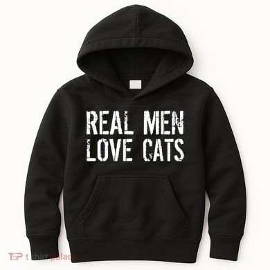 Real Men Love Cats Kids Hoodie