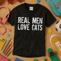 Real Men Love Cats Kids T-Shirt thumb 3