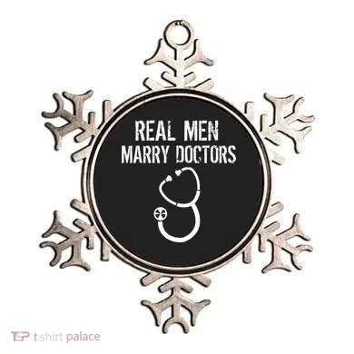 Real Men Marry Doctors Funny Ornament