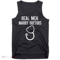Real Men Marry Doctors Funny Tank Top thumb 0