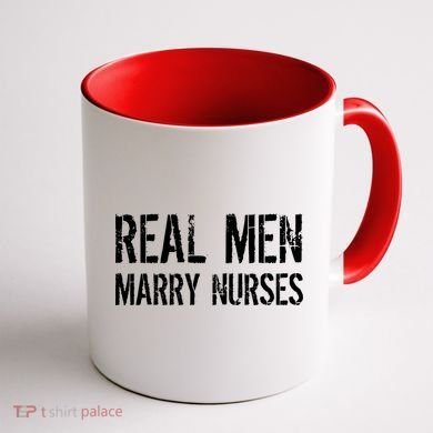 Real Men Marry Nurses Coffee Mug back