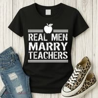 Real Men Marry Teachers Women's T-Shirt thumb 3