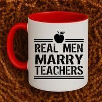 Real Men Marry Teachers Coffee Mug thumb 2