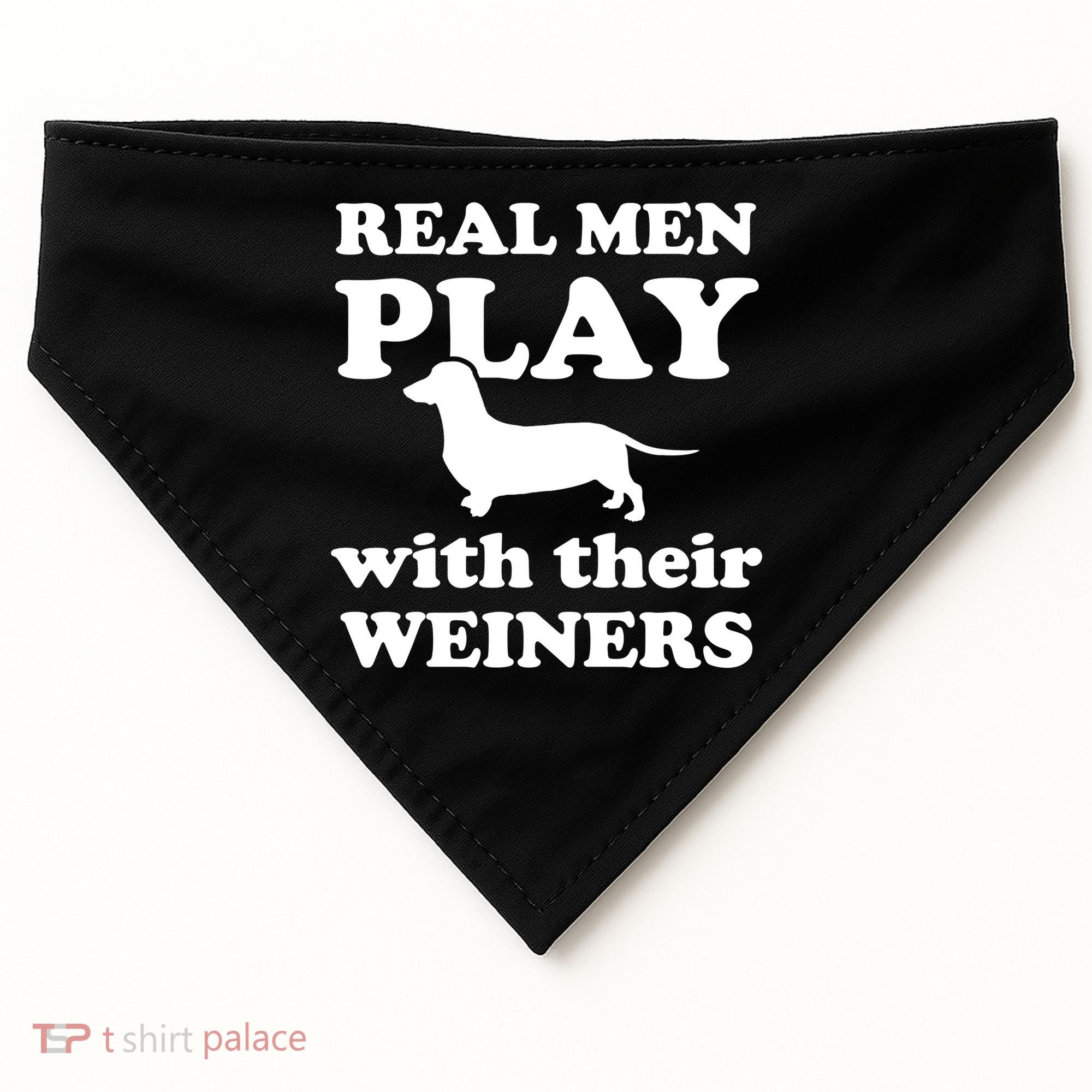Real Men Play With Their Wieners USA-Made Doggie Bandana