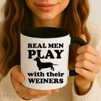Real Men Play With Their Wieners Coffee Mug thumb 3