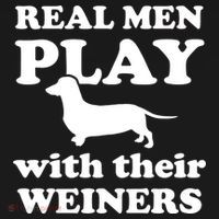 Real Men Play With Their Wieners Ornament thumb 1