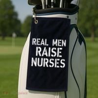 Real Men Raise Nurses Golf Towel thumb 2