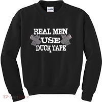 Real Men Use Duck Tape Kids Sweatshirt thumb 0
