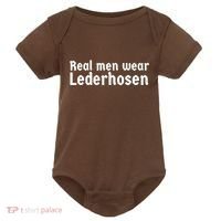 Real Men Wear Lederhosen Baby Bodysuit thumb 0