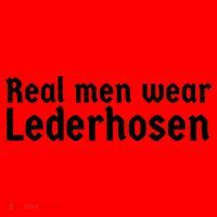 Real Men Wear Lederhosen Santa Hat thumb 1