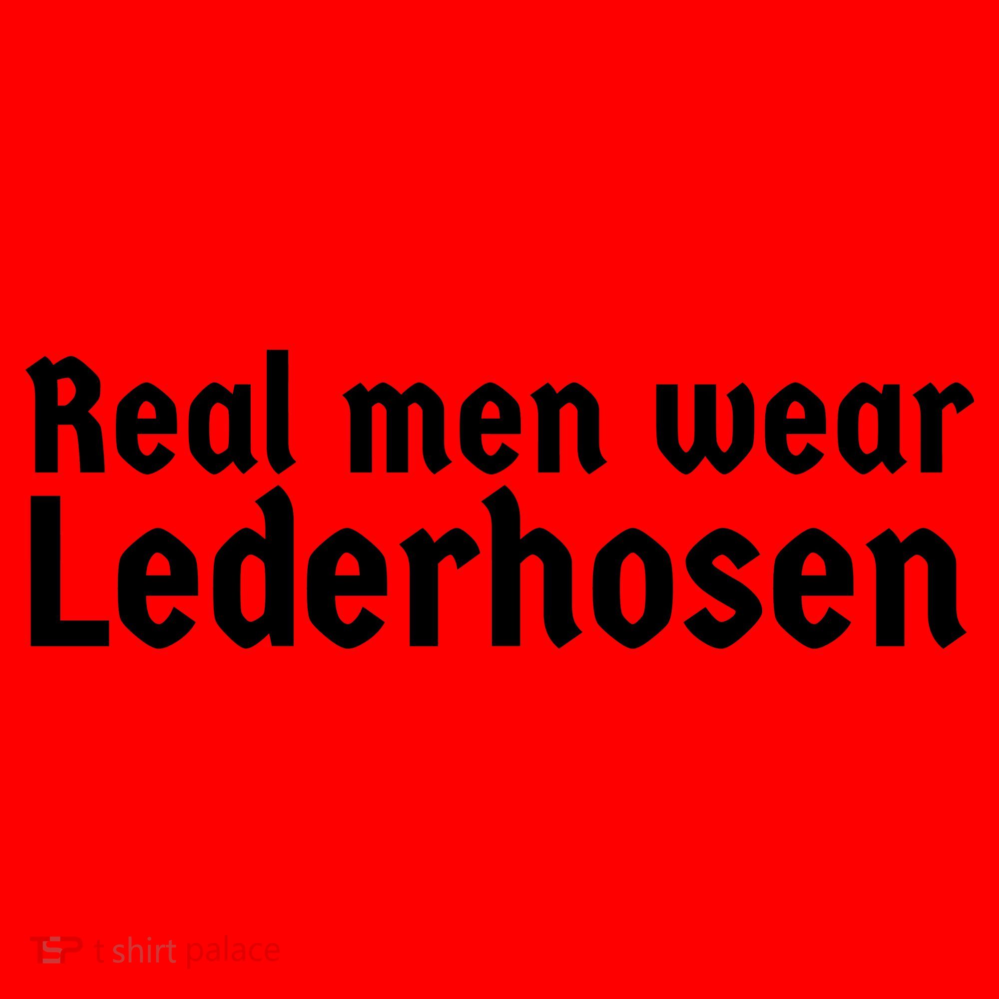 Real Men Wear Lederhosen Santa Hat