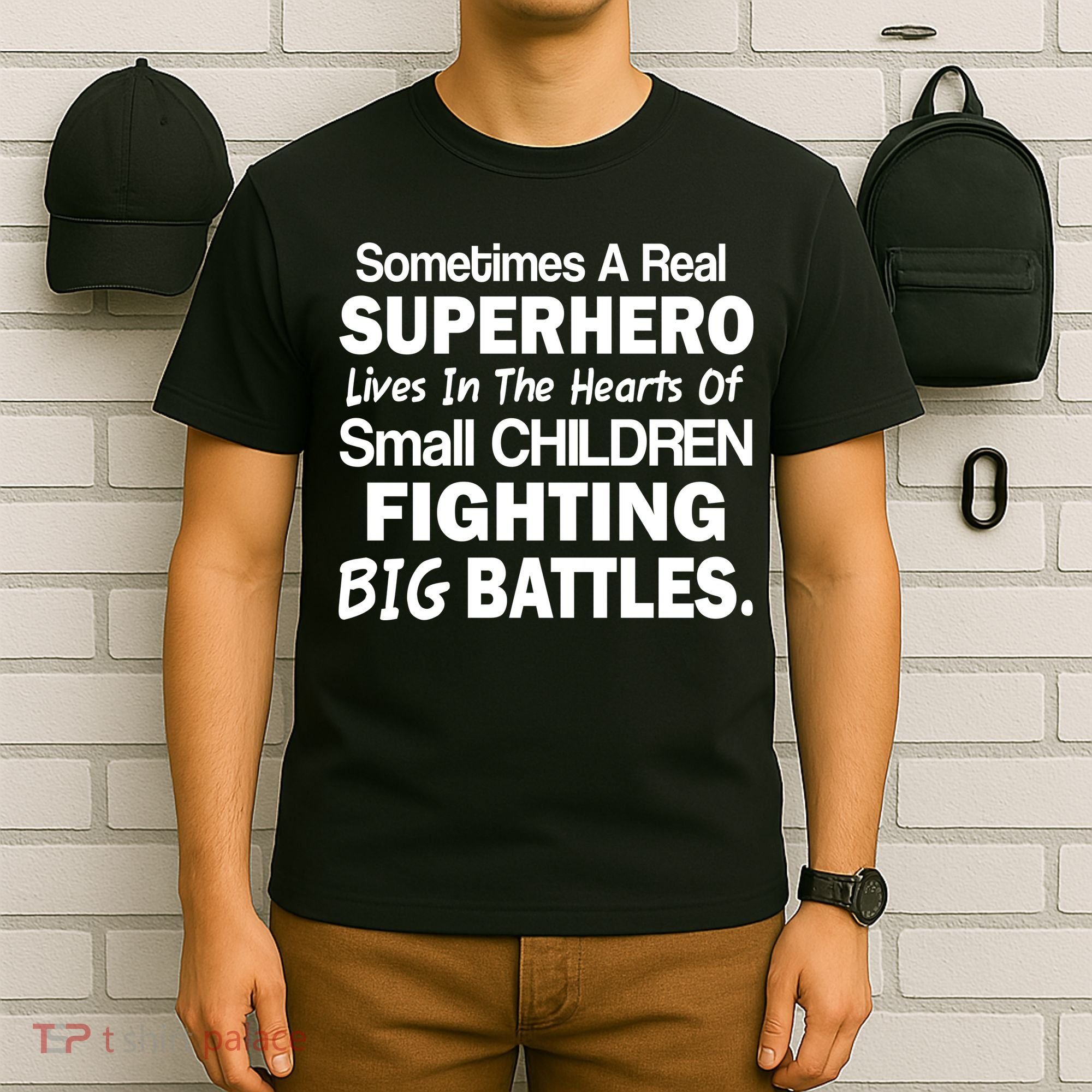 Real Superhero Hearts of Children Fighting Big Battles T-Shirt
