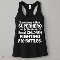 Real Superhero Hearts of Children Fighting Big Battles Women's Tank Top thumb 3