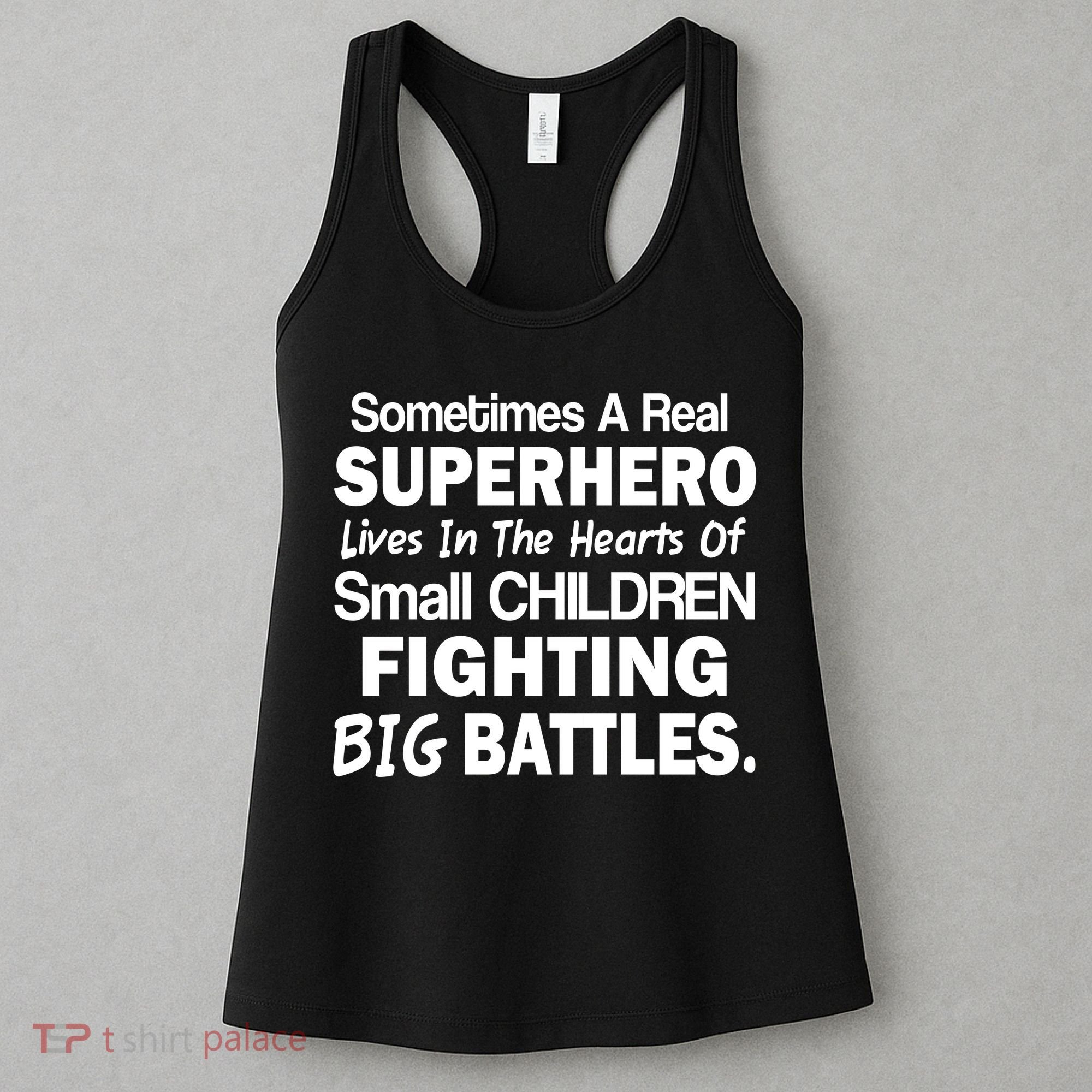 Real Superhero Hearts of Children Fighting Big Battles Women's Tank Top