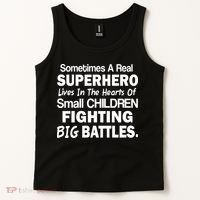 Real Superhero Hearts of Children Fighting Big Battles Tank Top thumb 2
