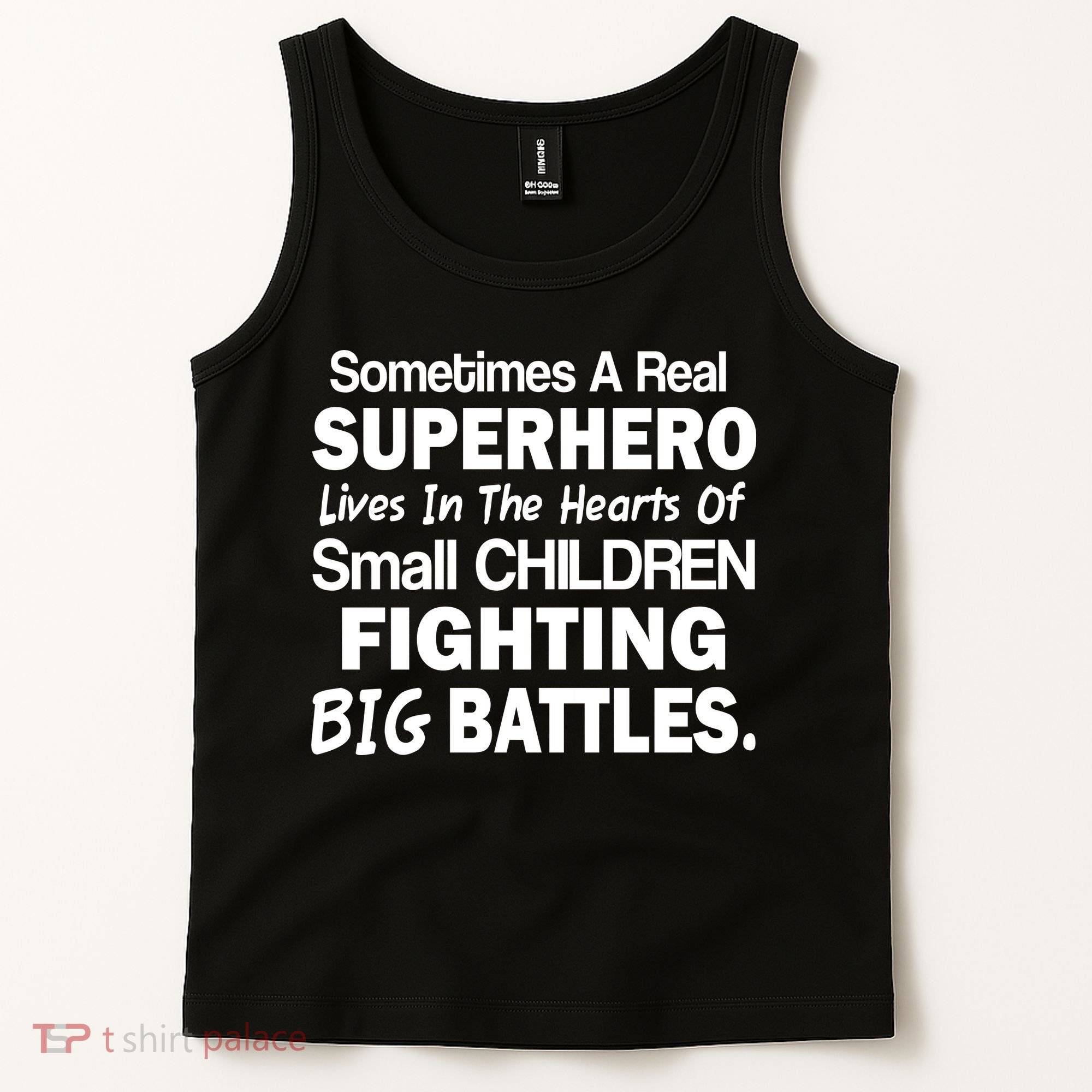Real Superhero Hearts of Children Fighting Big Battles Tank Top